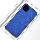 Schokbestendige stoffen textuur pc + tpu beschermhoes voor iPhone 11 (blauw)