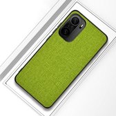 Voor Xiaomi Redmi K40 / K40 Pro / K40 Pro + schokbestendige stoffen textuur PC + TPU beschermhoes (groen)