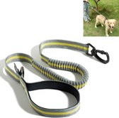 Hond Outdoor Anti-Scourge Trekkabel Nylon Reflecterend Elastisch Stretch Honden Looptouw (Geel)