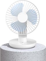 Creatieve USB oplaadbare mini stille desktop hoge windkracht schudkop ventilator (wit)