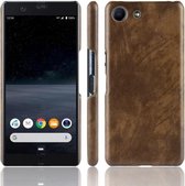 Schokbestendig Litchi Texture PC + PU-hoesje voor Sony Xperia ACE SO-02L (bruin)