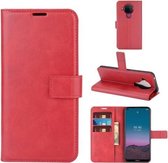 Voor Nokia 5.4 Retro Kalfspatroon Gesp Horizontale Flip Leren Case met Houder & Kaartsleuven & Portemonnee (Rood)