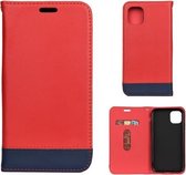 Voor iPhone 11 Pro horizontale lederen flip-hoes met houder en kaartsleuven (rood)