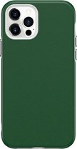 Zakelijke stijl PU + pc-beschermhoes voor iPhone 12/12 Pro (groen)