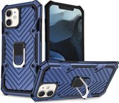 Cool Armor PC + TPU schokbestendig hoesje met 360 graden rotatie ringhouder voor iPhone 12 Mini (blauw)