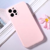 Magische kubus Frosted siliconen schokbestendige volledige dekking beschermhoes voor iPhone 12 Pro (roze)