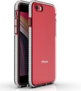 Voor iPhone SE 2020 TPU tweekleurige schokbestendige beschermhoes (wit)