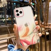 IMD Straight Edge Dreamy Watercolor Pattern Shockproof TPU beschermhoes voor iPhone 11 Pro (A3)