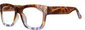 Icon Eyewear QCE301 Rumble Leesbril +5.00 - Glanzend demi met blauw