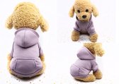 DNDH® - Stijlvolle hoodie voor je hond - Hondenjas - Hondentrui - Hondenkleding - Size L (Ruglengte 30 cm) - Paars