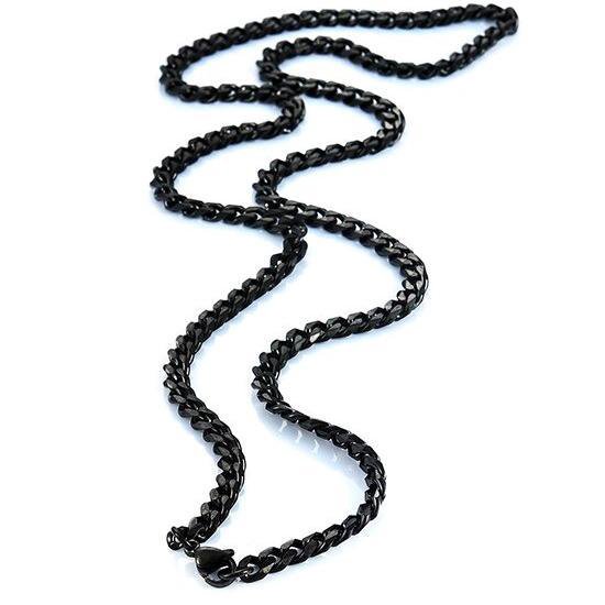 Cuban Link Ketting - Dikke Schakels - 5mm - Zwart kleurig - Ketting Mannen  - Ketting... | bol.com