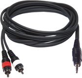 Hilec Audio Jack Adapter 1.5m - 3.5mm jack naar RCA Splitter Audio Kabel - 1.5m