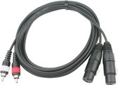 Hilec Audio Cable RCA to XLR - Tulip Cable to XLR Female Cable - 3m