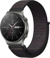 iMoshion Nylon Smartwatch Bandje voor de Huawei Watch GT 2,Huawei Watch GT 2 Pro,Huawei Watch GT 2e Sport 46 mm - Zwart
