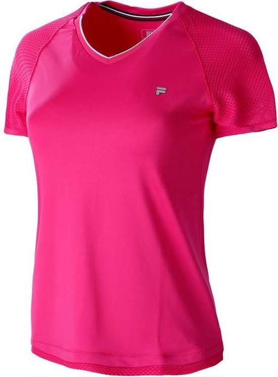 verdund Vertolking vervangen Fila T-Shirt Johanna Dames Roze Tennis Tennisshirt - Maat M | bol.com