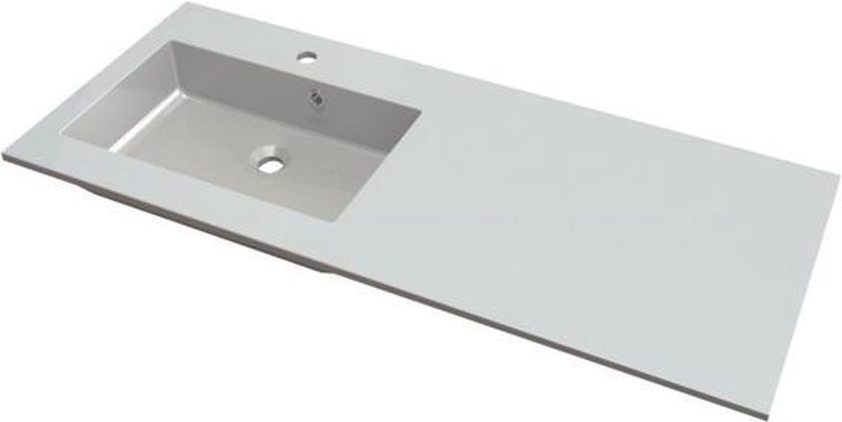Nemo Spring Don meubelwastafel kunstmarmer 1200x500x15mm links wit