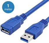 USB 3.0 Verlengkabel - 1 meter - Blauw