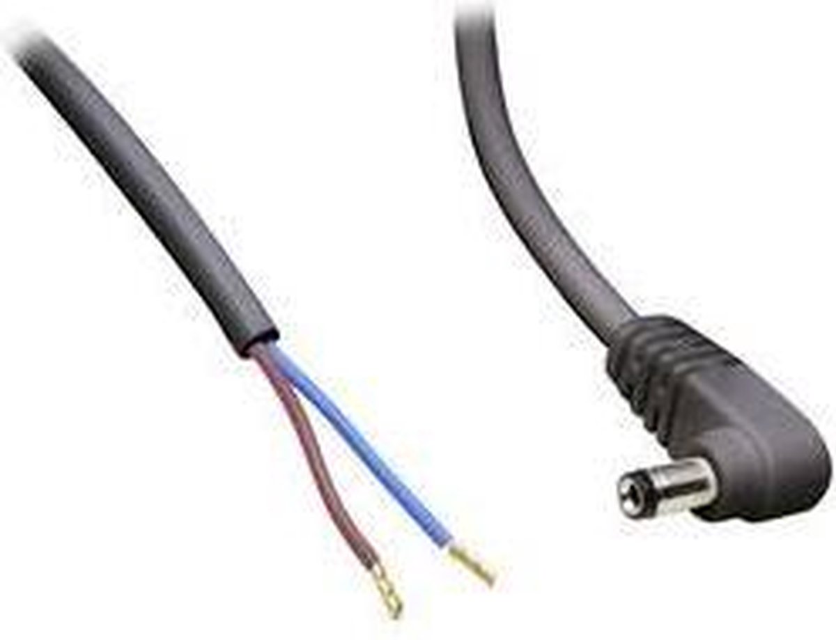 TRU COMPONENTS Laagspannings-aansluitkabel Laagspanningsstekker - Open kabeleinde 5.50 mm 2.10 mm 1 m 1 stuk(s)