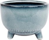 Gifts Amsterdam Aardewerk bloempot op poten blauw