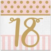 Witbaard Servetten Chic 18 Jaar 33 Cm Roze 20 Stuks