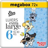 Etos Woezel & Pip Luiers XL Maat 6 - 16-30 kg - Megabox - 72 stuks