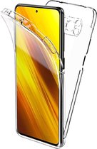 Xiaomi Poco X3 Hoesje en Screenprotector in 1 - Xiaomi Poco X3 Case 360 graden Transparant
