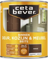 CetaBever Binnen Deur, Kozijn & Meubel Beits - Zijdeglans - Wenge - 750 ml