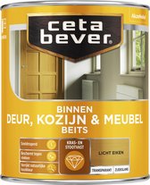 CetaBever Binnen Deur, Kozijn & Meubel Beits - Zijdeglans - Licht Eiken - 750 ml
