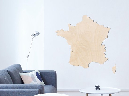 Décoration murale en bois - Carte en bois - France - Carte en bois du