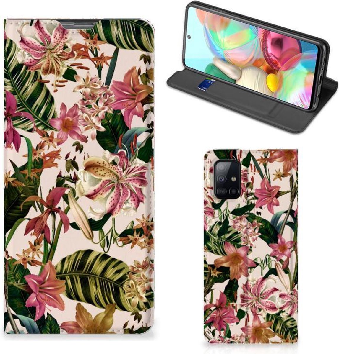 Samsung Galaxy A71 Smart Cover Flowers