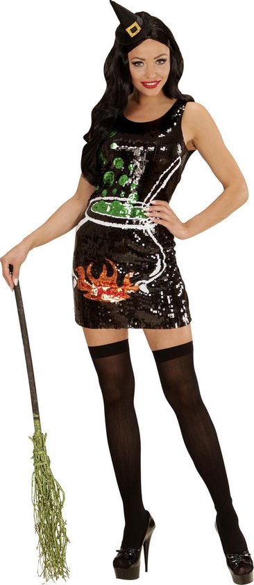 "Glimmende heksen Halloween kostuum voor vrowuen  - Verkleedkleding - Small"