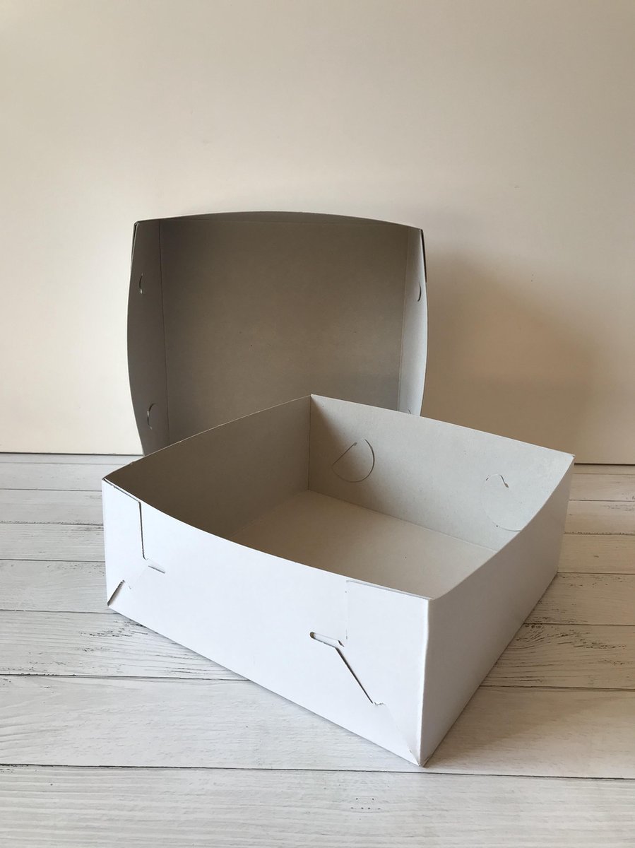 Boîte à pâtisserie en carton Duplex 21x14x8cm