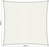Shadow Comfort® Vierkantige schaduwdoek - UV Bestendig - Zonnedoek - 600 x 600 CM - Arctic White