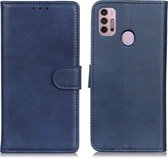 Luxe Book Case - Motorola Moto G10 / G20 / G30 Hoesje - Blauw