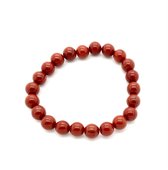 Rode jaspis edelsteen armband 8 mm maat 18 beschermende steen voor je basis chakra