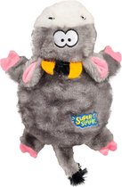 Hondenspeelgoed Pluche Ezel met Squeaker - 33 cm - Grijs - 23.5 x 8 x 33 cm