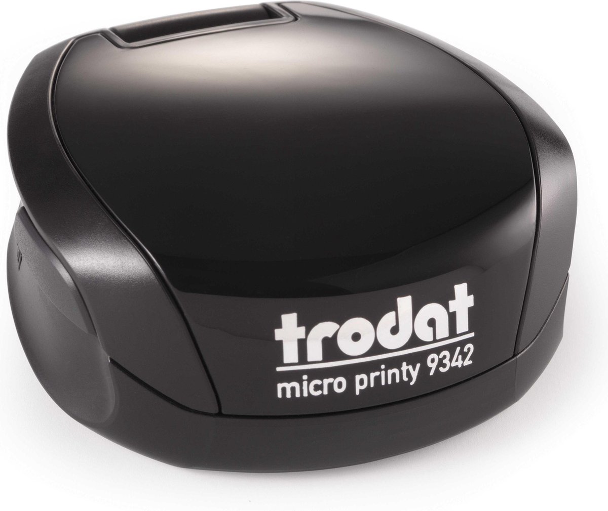Trodat Micro Printy 9342 zwart/zwart ø 42 mm incl. voucher voor tekst of logo - Trodat