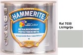 Hammerite Metaallak Lak - 2 in 1 ( primer en eindlaag) metaal - RAL 7035 - Licht Grijs - 0,50 L hoogglans