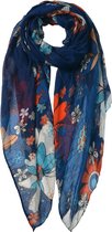 Clayre & Eef sjaal 85x180cm blauw