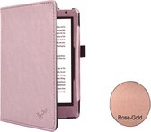 Kobo Aura 2nd edition 6 inch eReader Sleep Cover Rose Goud, Premium Business Case, Mooie Rose Gold/Gouden Hoes-Sleepcover voor Kobo Aura editie 2 (2016), sleeve / tas