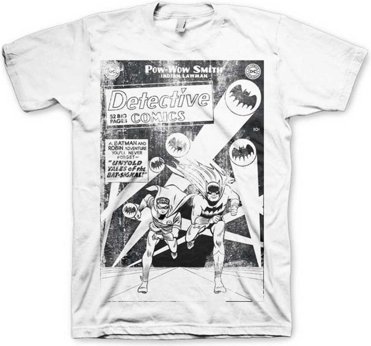 DC Comics Batman Heren Tshirt -M- Detective Comics Distressed Wit