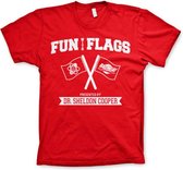 The Big Bang Theory Heren Tshirt -3XL- Fun With Flags Rood