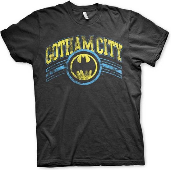 DC Comics Batman Heren Tshirt -XL- Gotham City Zwart
