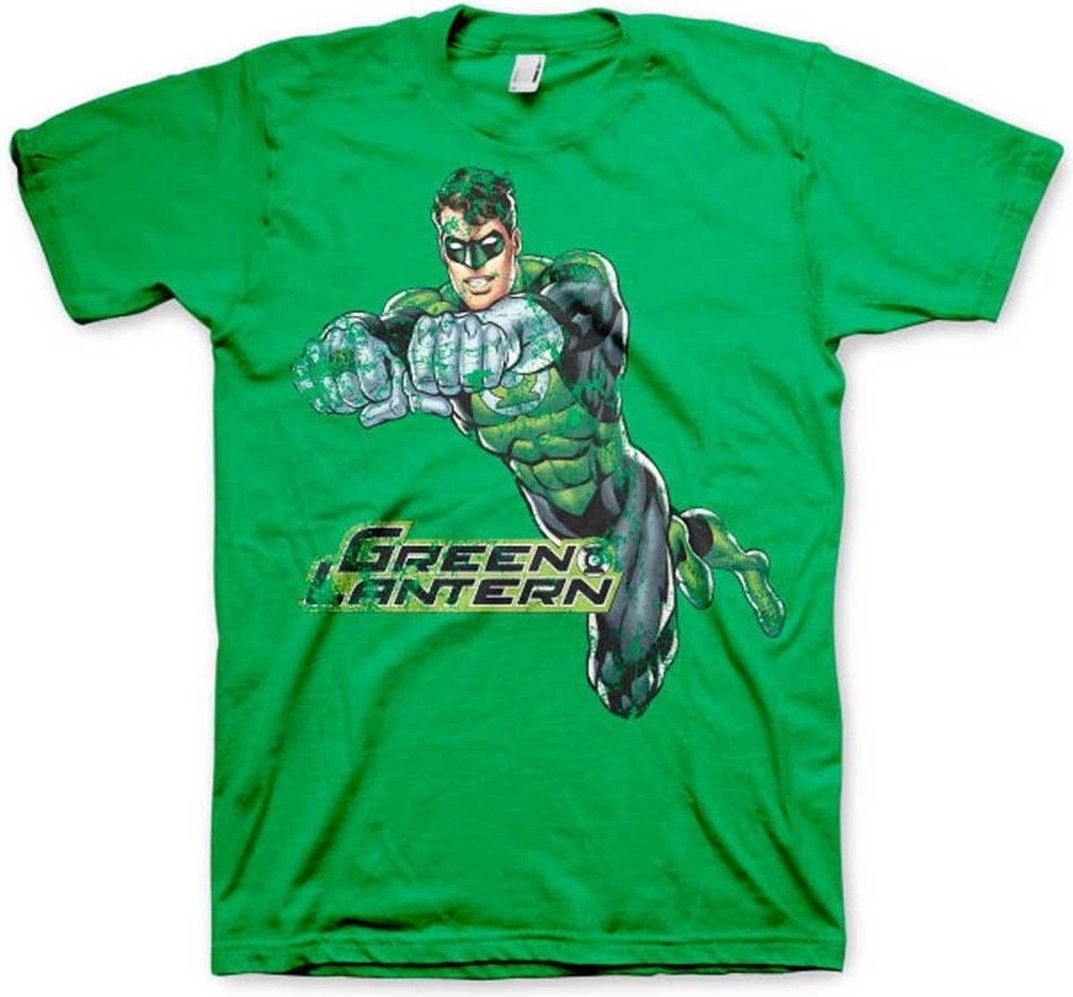 DC Comics Green Lantern Heren Tshirt -S- Distressed Groen