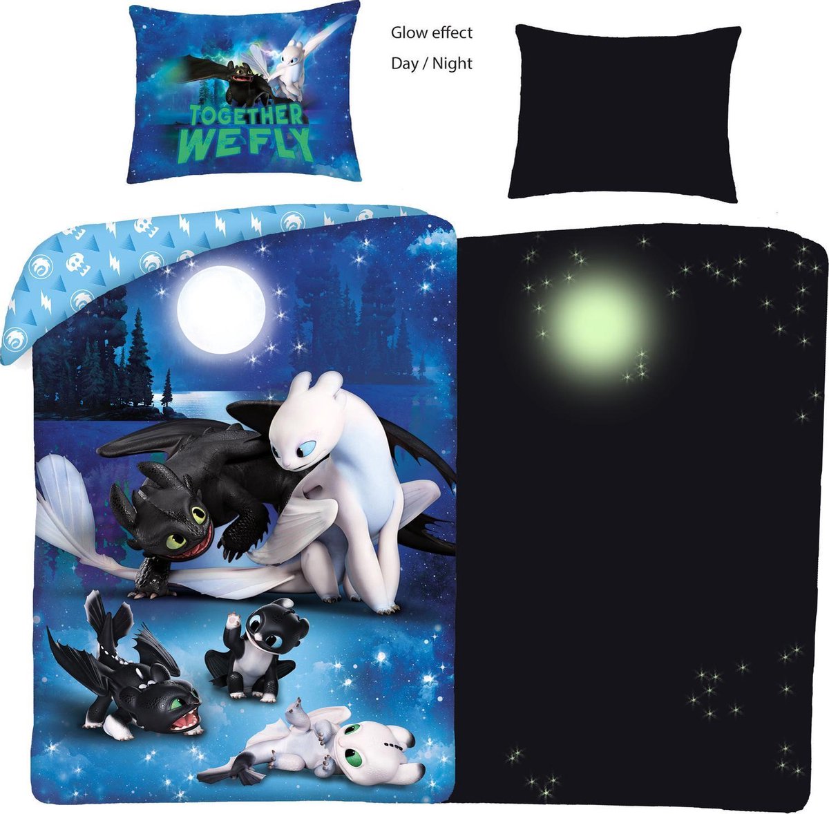 Housse de couette How to Train your Dragon Together we Fly - Simple - 140 x  200 cm -... | bol