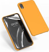 kwmobile telefoonhoesje geschikt voor Apple iPhone XR - Hoesje met siliconen coating - Smartphone case in abrikoos
