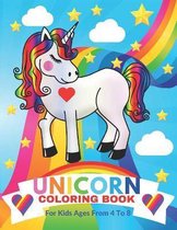 Unicorn Coloring Book for kids Ages From 4 to 8