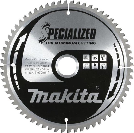 Makita B-09662 Specialized Cirkelzaagblad - 260 x 30 x 100T - Aluminium