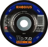 Rhodius 200013 Alphaline I KSM Afbraamschijf - 115 x 22,23 x 7mm - Staal
