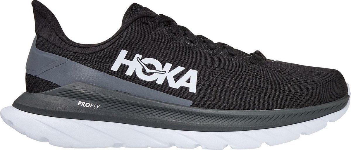 Hoka Mach 4 Sportschoenen - Maat 46 2/3 - Mannen - zwart/grijs/wit